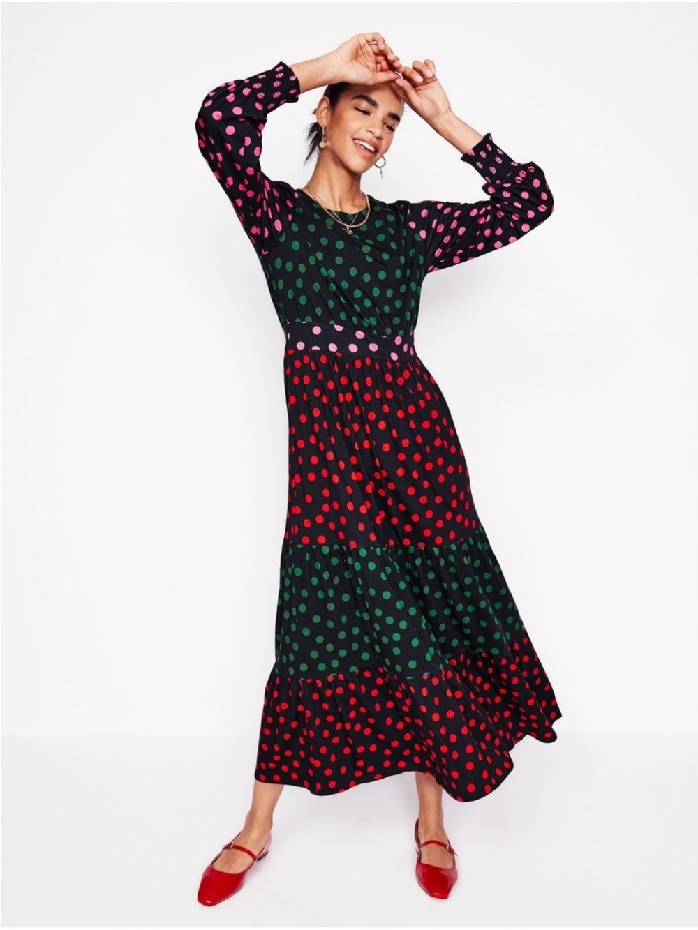 Boden Tabitha Tiered Jersey Dress 8P